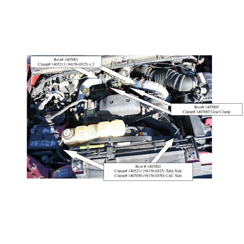Upgraded 5-Ply Silicone Intercooler Boot Kit For 1999.5-2003 Ford 7.3L Powerstroke