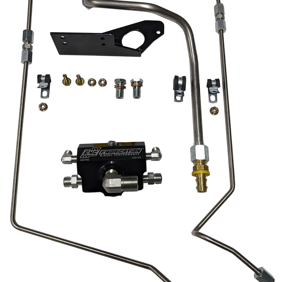 03-07 6.0L CNC Fab 4-Line Feed Fuel Line Kit for Stock Intake - 42215X