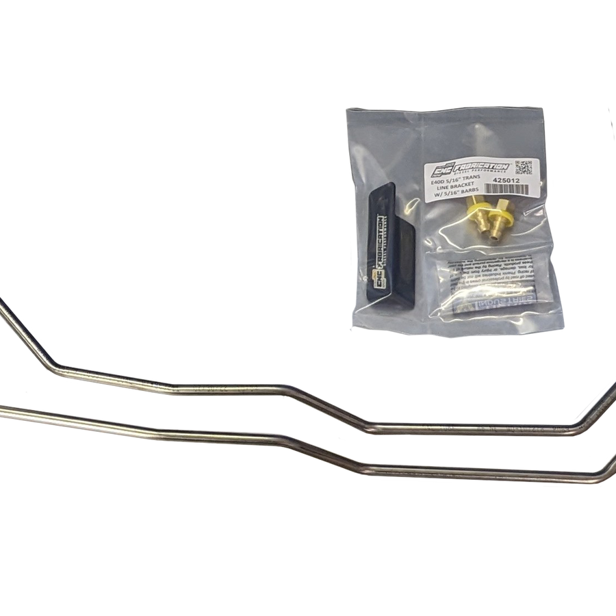 94.5-97 7.3L CNC Fab E4OD Transmission Cooler Stainless Line Kit - 425005