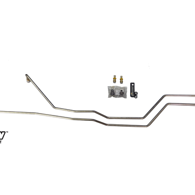 94.5-97 7.3L CNC Fab E4OD 3/8 Dia. Stainless Transmission Cooler Line Kit w/ 3/8 barbs - 425006