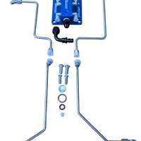 94.5-03 7.3L CNC Fab T4 Turbo 4-Line Feed Valley Mount Fuel Line Kit - 42201X