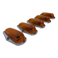 Complete Performance Amber Chrome Cab Light Kit - 1973-1997 Ford F-Series