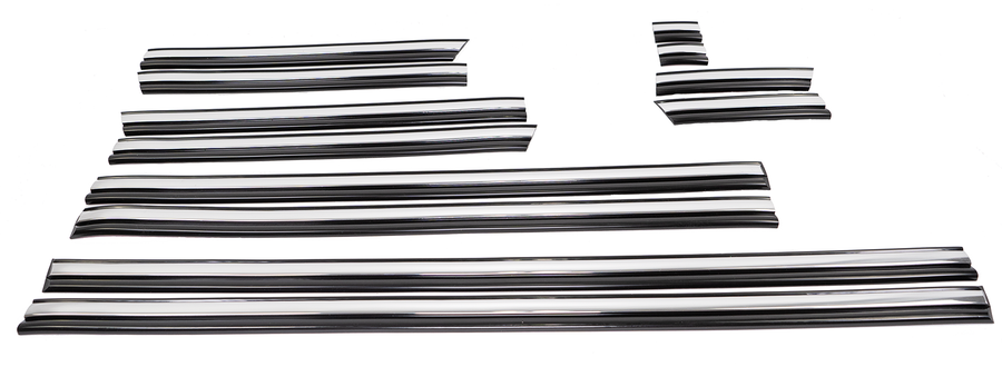 Complete Performance Chrome Body Molding Set - Black - 1992-1997 F-Series & Bronco