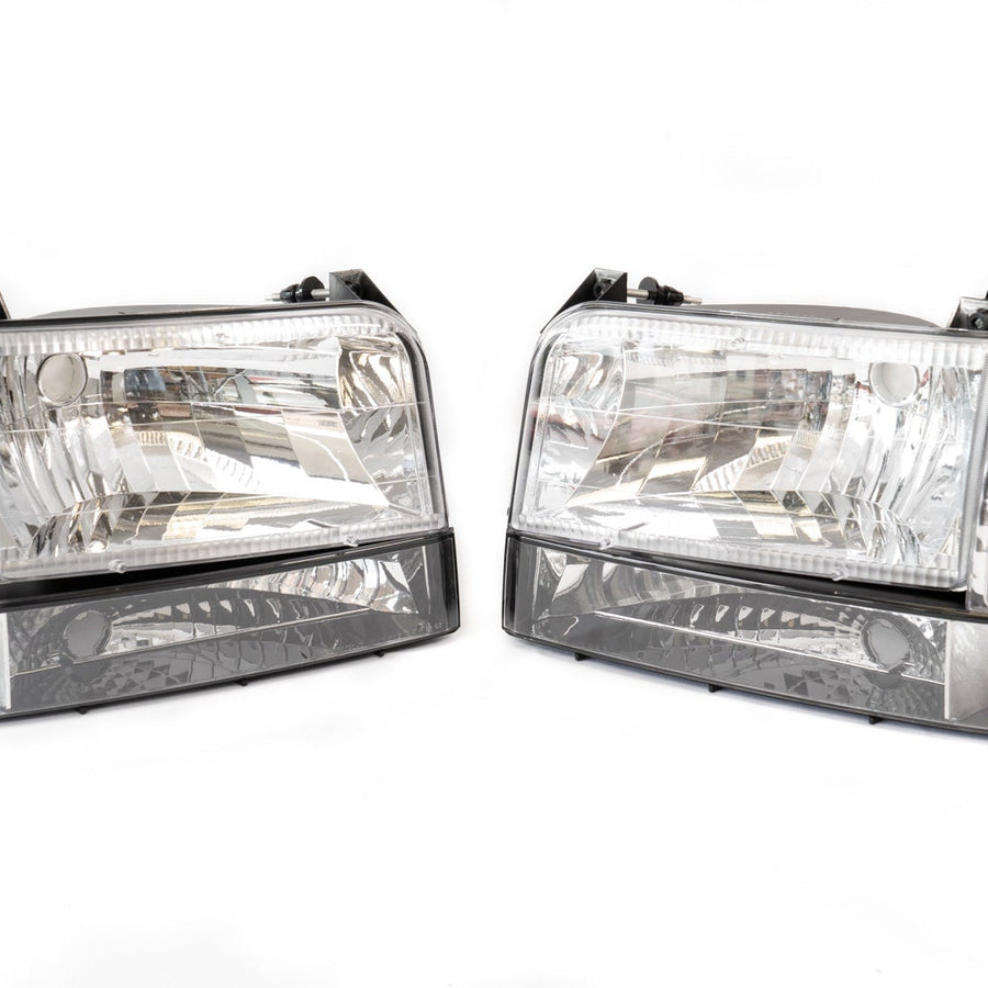 Complete Performance Six Piece Clear Headlight Kit - 1992-1997 Ford F-Series & Bronco