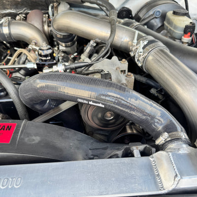 Dieselsite Ford 7.3L Upper Radiator Hose with Billet Housing 95.5-97