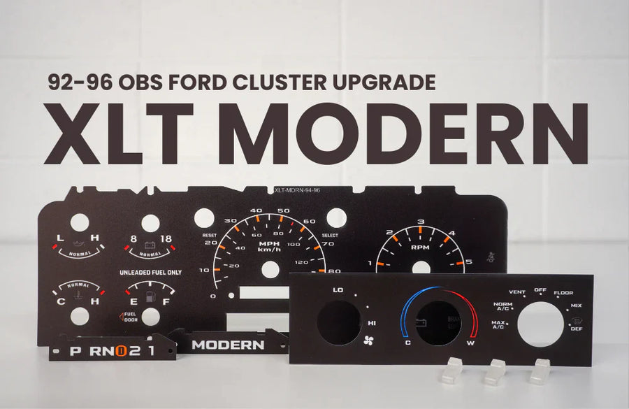 92-96 Cluster Faceplate Kit - XLT Modern - Gas