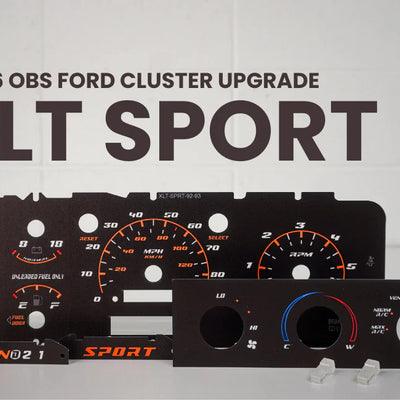 92-96 Cluster Faceplate Kit - XLT Sport - Gas