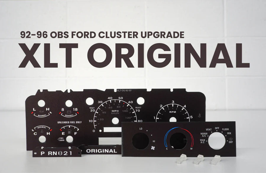 92-96 Cluster Faceplate Kit - XLT Original - Gas