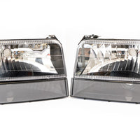 Complete Performance Six Piece Clear Black Headlight Kit - 1992-1997 Ford F-Series & Bronco