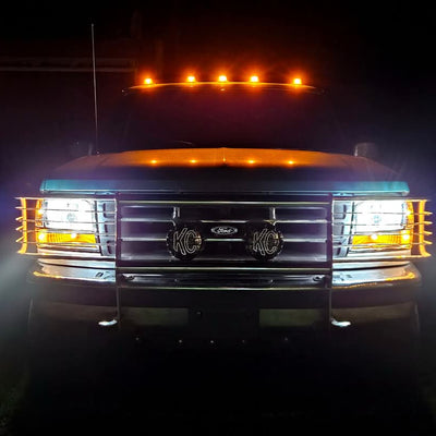 Complete Performance Six Piece Clear Black Headlight Kit - 1992-1997 Ford F-Series & Bronco